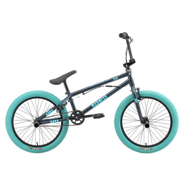 Велосипед Stark'25 Madness BMX 2 темно-еловый матовый/голубой/голубой HQ-0017756