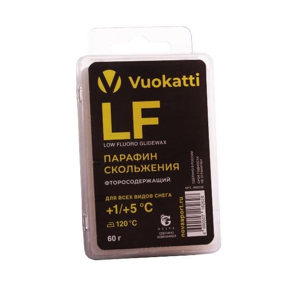 Парафин VUOKATTI LF +1°С/+5°С Для всех типов снега 60г